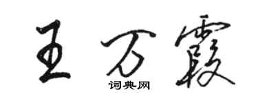 骆恒光王万霞行书个性签名怎么写