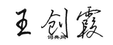 骆恒光王创霞行书个性签名怎么写