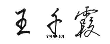 骆恒光王千霞行书个性签名怎么写