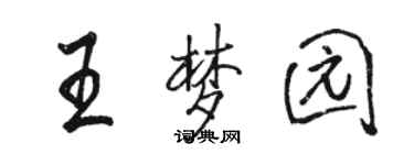 骆恒光王梦园行书个性签名怎么写