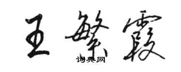 骆恒光王繁霞行书个性签名怎么写