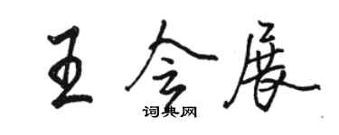 骆恒光王会展行书个性签名怎么写