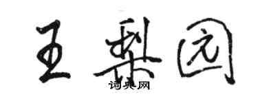 骆恒光王梨园行书个性签名怎么写