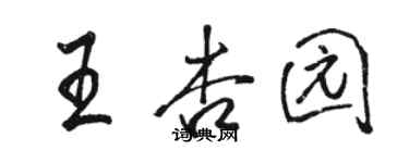 骆恒光王杏园行书个性签名怎么写