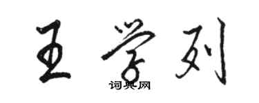 骆恒光王学列行书个性签名怎么写