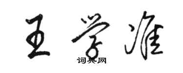 骆恒光王学准行书个性签名怎么写