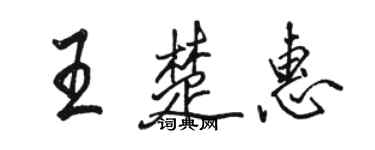 骆恒光王楚惠行书个性签名怎么写