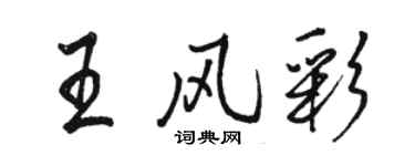 骆恒光王风彩行书个性签名怎么写