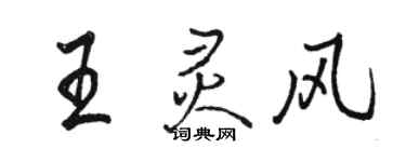骆恒光王灵风行书个性签名怎么写