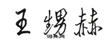 骆恒光王甥赫行书个性签名怎么写