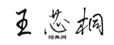 骆恒光王芯桐行书个性签名怎么写