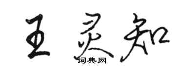 骆恒光王灵知行书个性签名怎么写