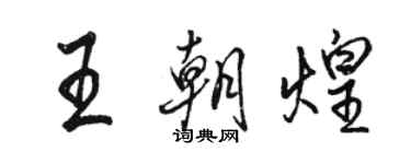 骆恒光王朝煌行书个性签名怎么写