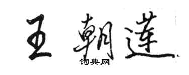 骆恒光王朝莲行书个性签名怎么写