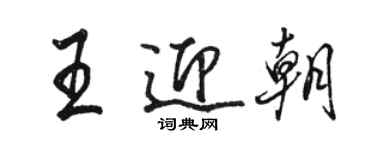 骆恒光王迎朝行书个性签名怎么写