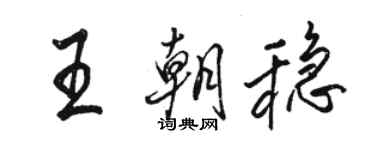 骆恒光王朝稳行书个性签名怎么写
