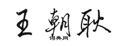 骆恒光王朝耿行书个性签名怎么写
