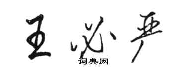 骆恒光王必严行书个性签名怎么写