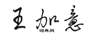 骆恒光王加意行书个性签名怎么写