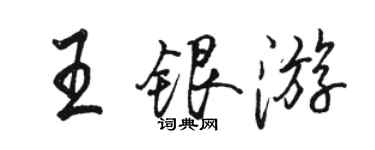 骆恒光王银游行书个性签名怎么写