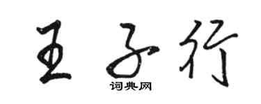 骆恒光王子行行书个性签名怎么写