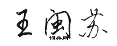 骆恒光王闽苏行书个性签名怎么写