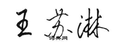 骆恒光王苏淋行书个性签名怎么写