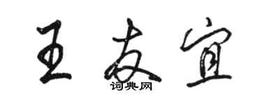 骆恒光王友宜行书个性签名怎么写