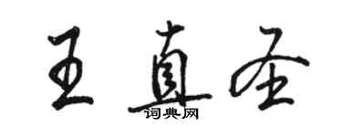 骆恒光王直圣行书个性签名怎么写