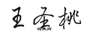 骆恒光王圣桃行书个性签名怎么写
