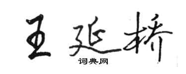 骆恒光王延桥行书个性签名怎么写