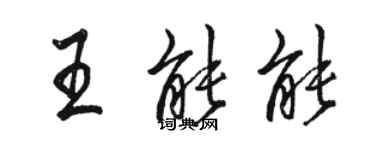 骆恒光王能能行书个性签名怎么写