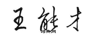 骆恒光王能才行书个性签名怎么写