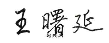 骆恒光王曙延行书个性签名怎么写