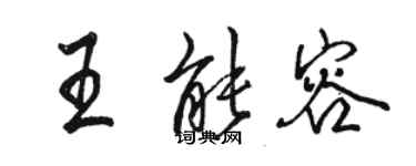 骆恒光王能容行书个性签名怎么写