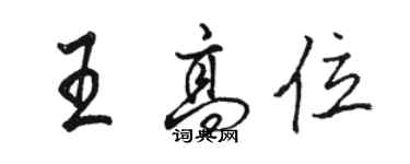 骆恒光王高位行书个性签名怎么写