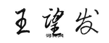 骆恒光王望发行书个性签名怎么写