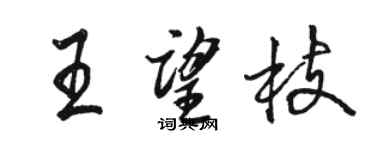 骆恒光王望枝行书个性签名怎么写