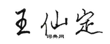 骆恒光王仙定行书个性签名怎么写