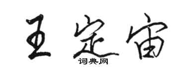 骆恒光王定宙行书个性签名怎么写