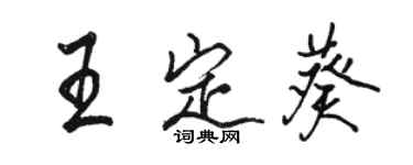 骆恒光王定葵行书个性签名怎么写
