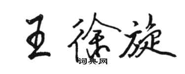 骆恒光王徐旋行书个性签名怎么写