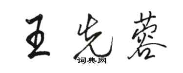 骆恒光王先蓉行书个性签名怎么写