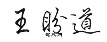 骆恒光王盼道行书个性签名怎么写
