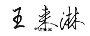 骆恒光王来淋行书个性签名怎么写