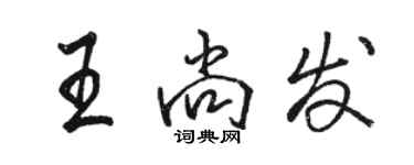 骆恒光王尚发行书个性签名怎么写