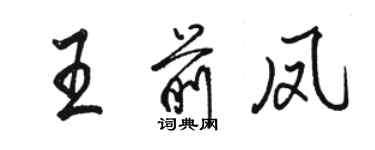 骆恒光王前凤行书个性签名怎么写