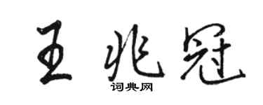 骆恒光王兆冠行书个性签名怎么写