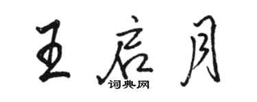 骆恒光王启月行书个性签名怎么写