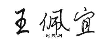 骆恒光王佩宜行书个性签名怎么写